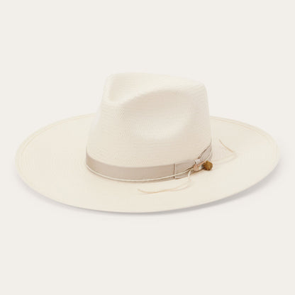 JW Marshall Straw Flat Brim Hat | Stetson Natural
