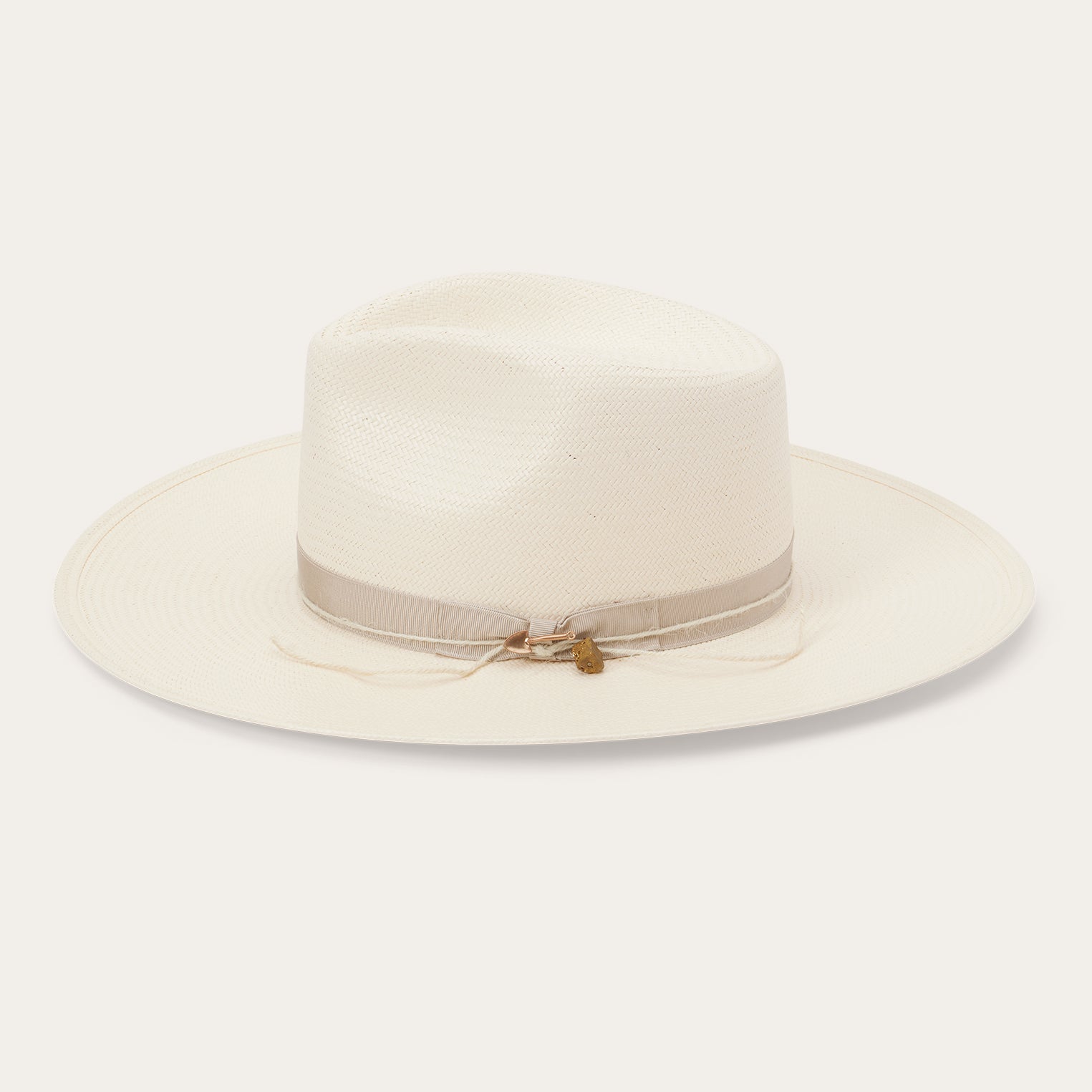 JW Marshall Straw Flat Brim Hat | Stetson Natural