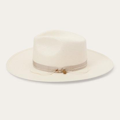 JW Marshall Straw Flat Brim Hat | Stetson Natural