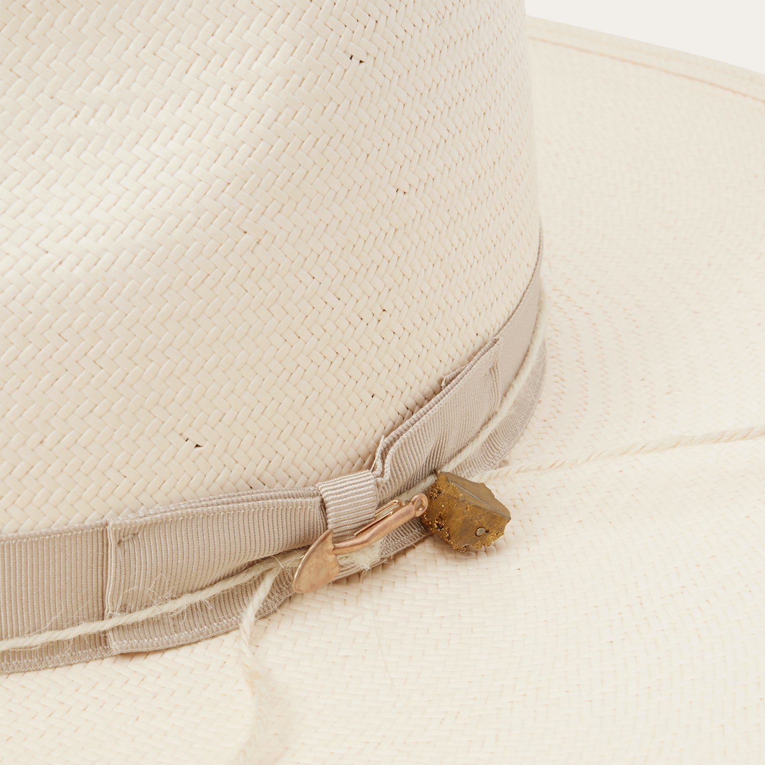 JW Marshall Straw Flat Brim Hat | Stetson Natural