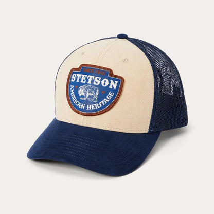 Khaki Arrowhead Patch Trucker Cap | Stetson Khaki