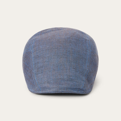 Herringbone Linen Ivy Cap | Stetson Blue Herringbone