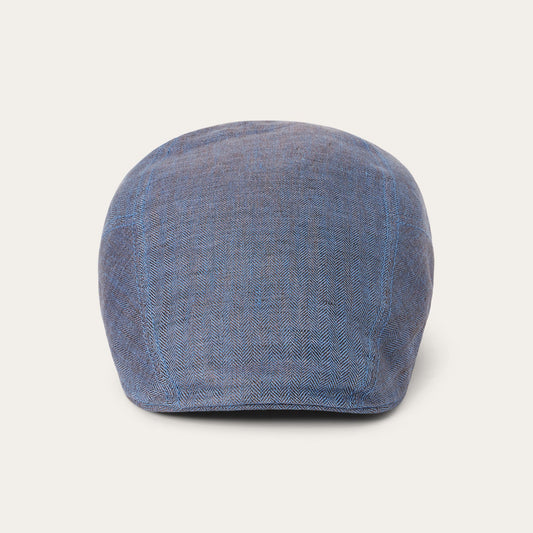 Herringbone Linen Ivy Cap | Stetson Blue Herringbone