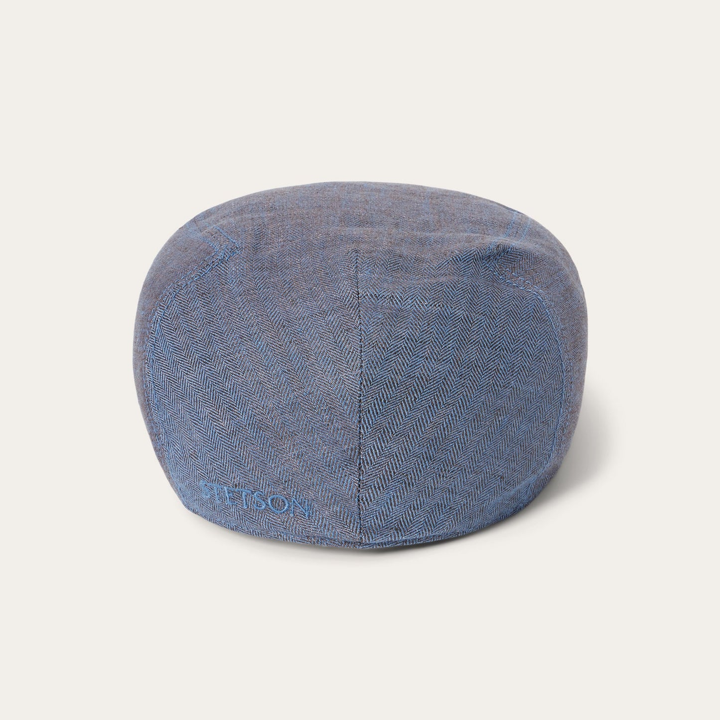 Herringbone Linen Ivy Cap | Stetson Blue Herringbone