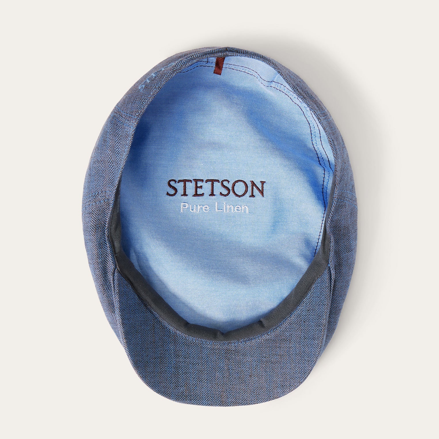 Herringbone Linen Ivy Cap | Stetson Blue Herringbone