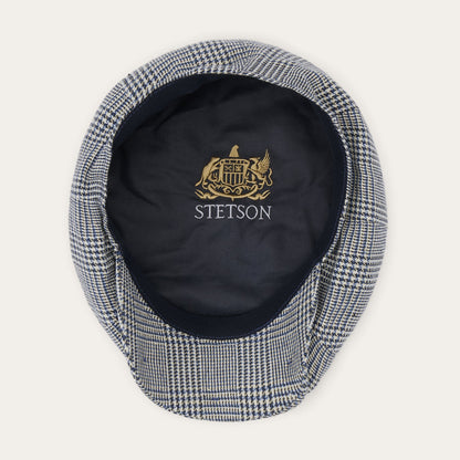Glen Check Silk/Cotton 8-Panel Cap | Stetson Blue Check