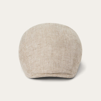 Herringbone Linen Ivy Cap | Stetson Beige Herringbone
