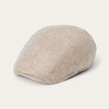 Herringbone Linen Ivy Cap | Stetson Beige Herringbone