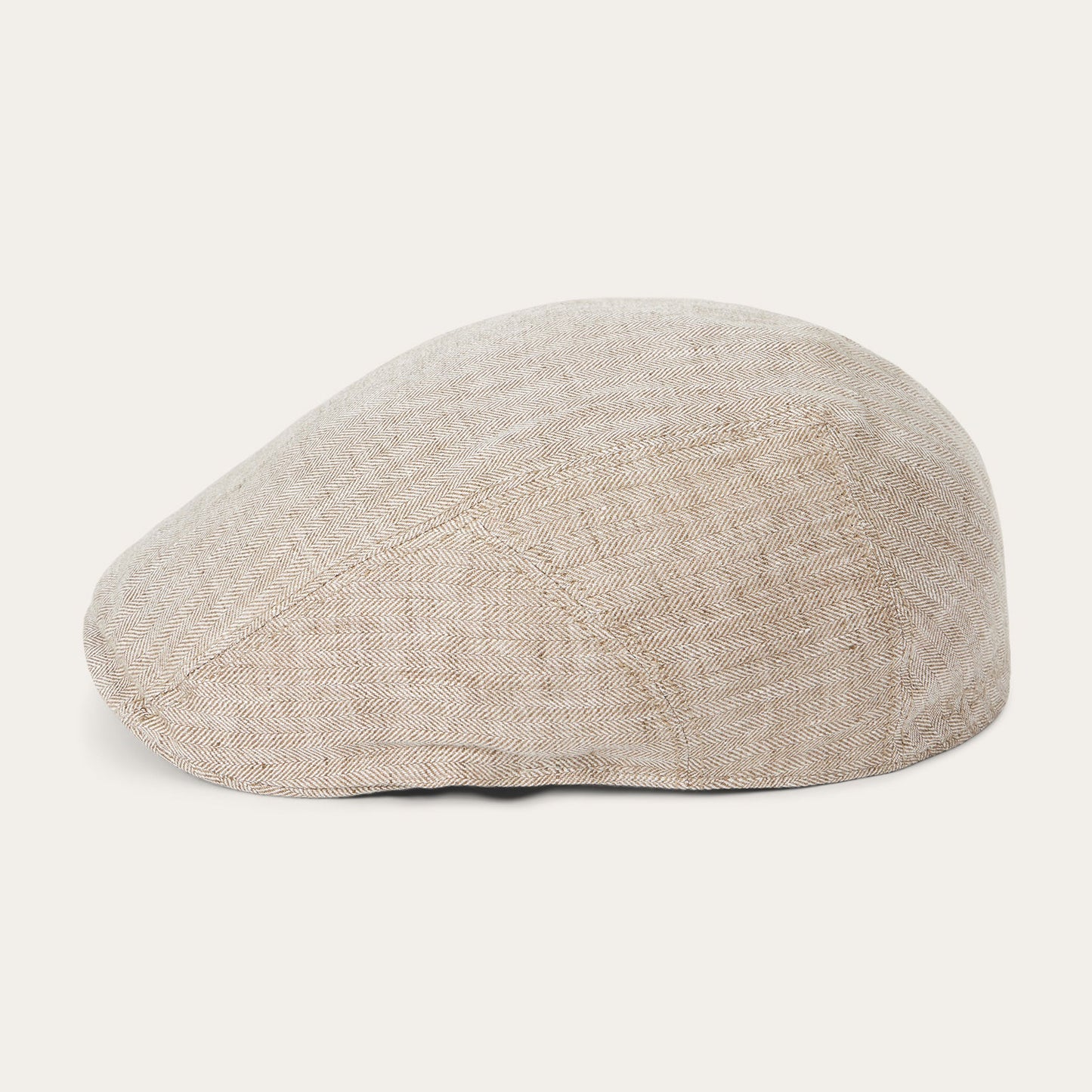 Herringbone Linen Ivy Cap | Stetson Beige Herringbone