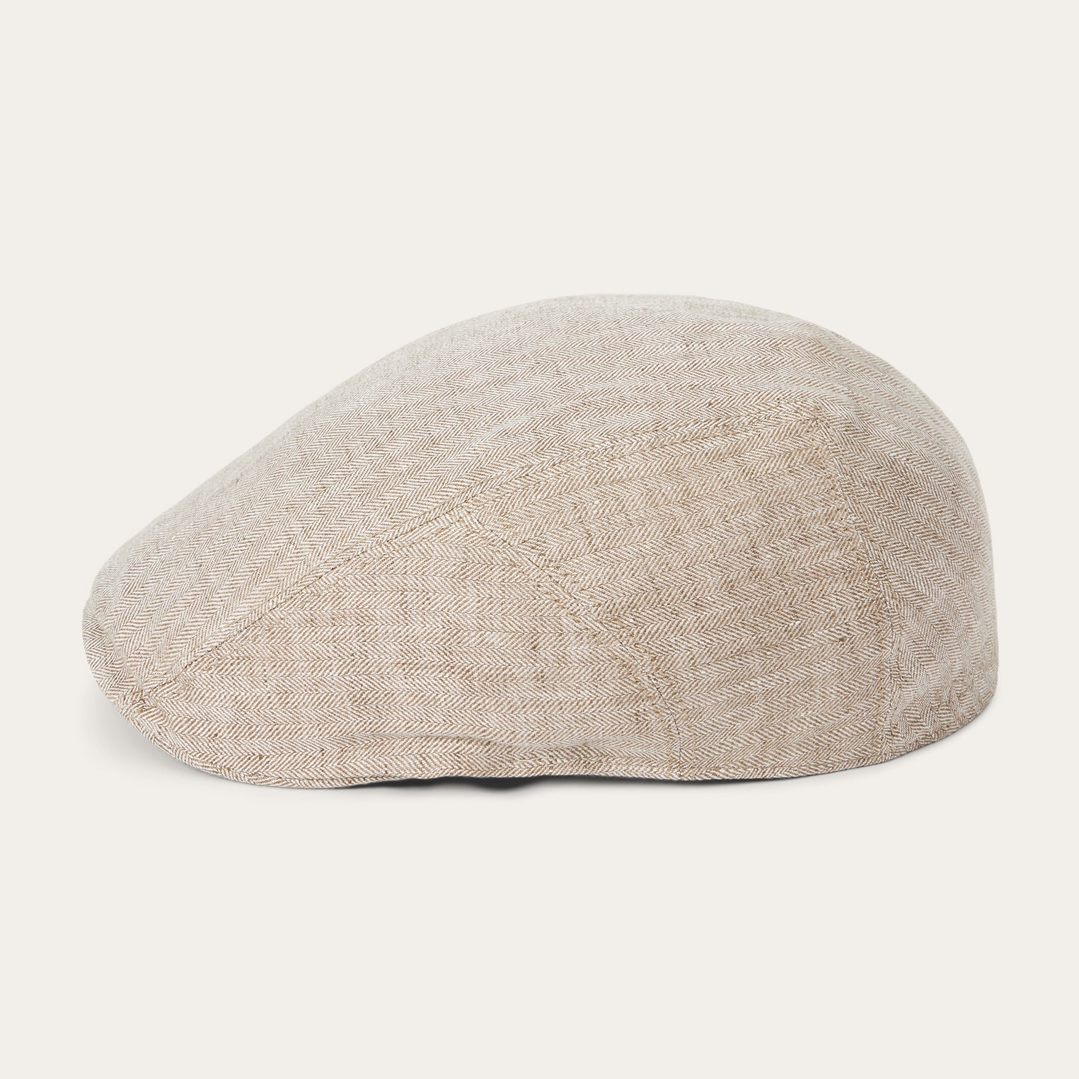 Herringbone Linen Ivy Cap | Stetson Beige Herringbone