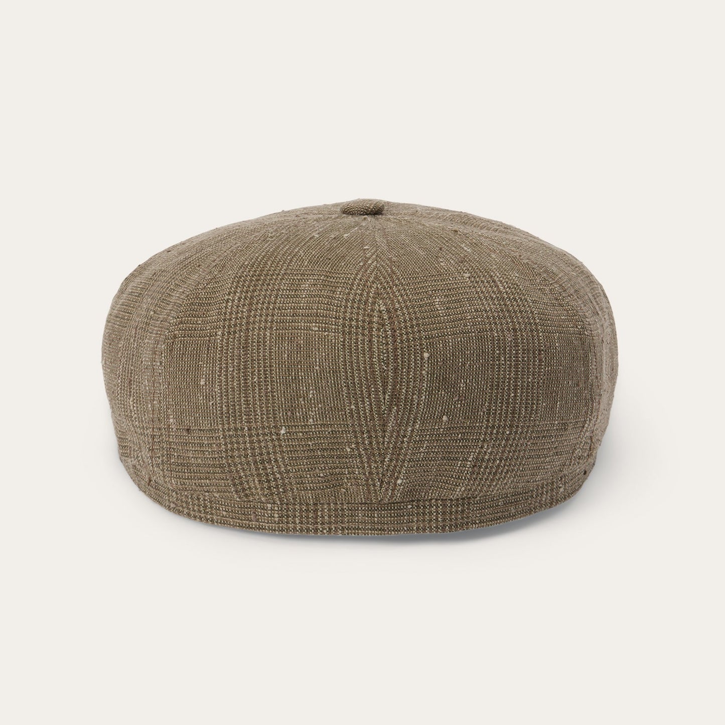 Glen Check Linen/Silk Hatteras Cap | Stetson Olive Check