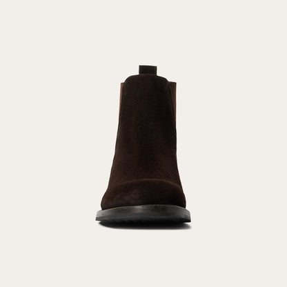 Suede Beat Chelsea Boot | Stetson Dark Brown