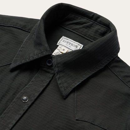 Charcoal Corded Denim Shirt | Stetson Grey
