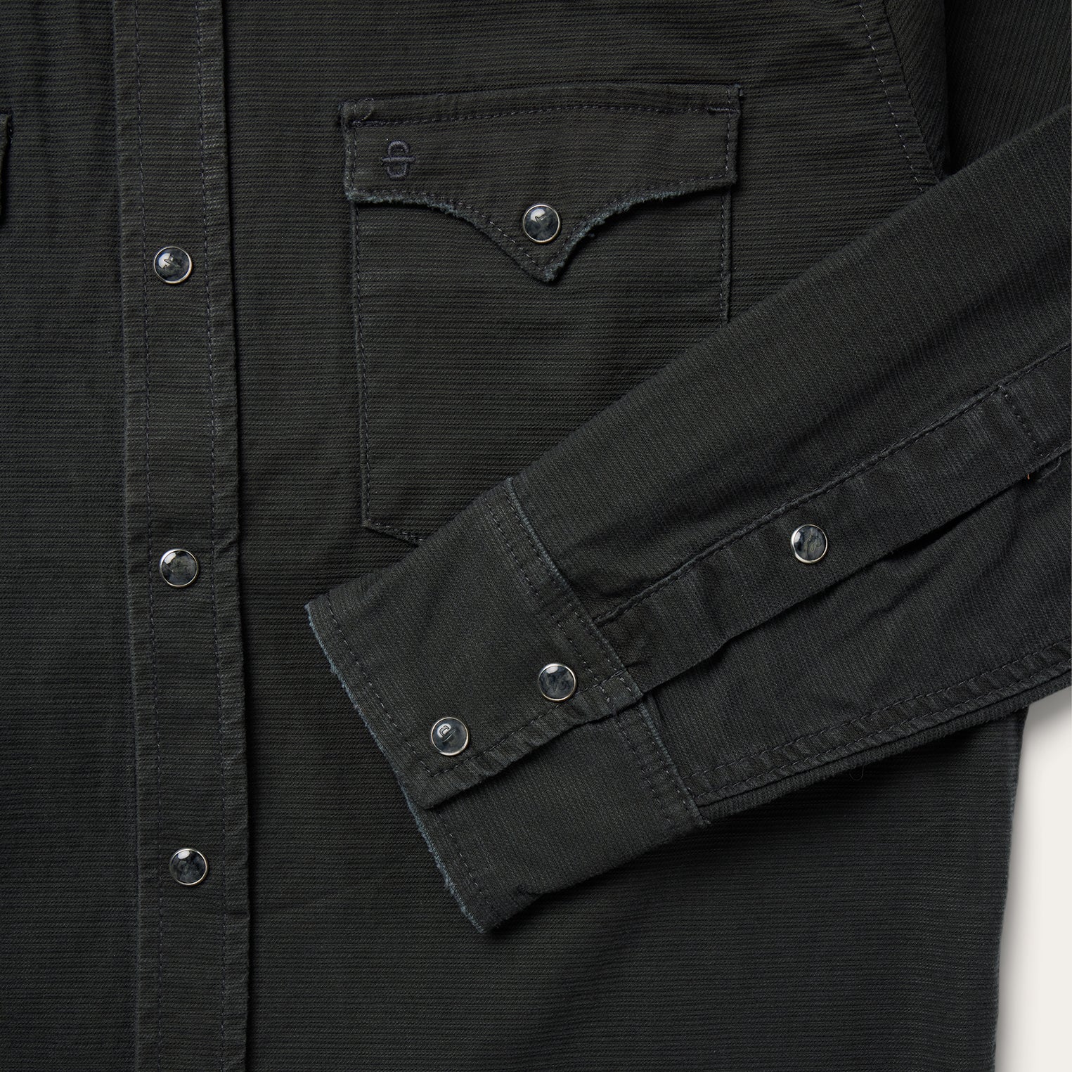 Charcoal Corded Denim Shirt | Stetson Grey
