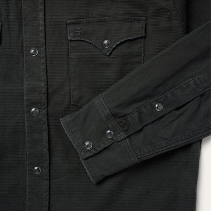 Charcoal Corded Denim Shirt | Stetson Grey