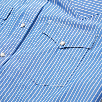 Blue Western Stripe Shirt | Stetson Blue
