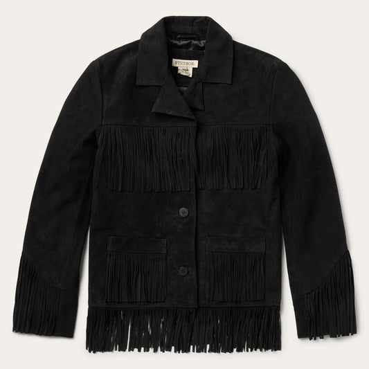 Fringe Suede Jacket | Stetson Black