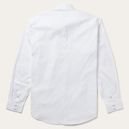 White Pinpoint Oxford Western Shirt | Stetson White