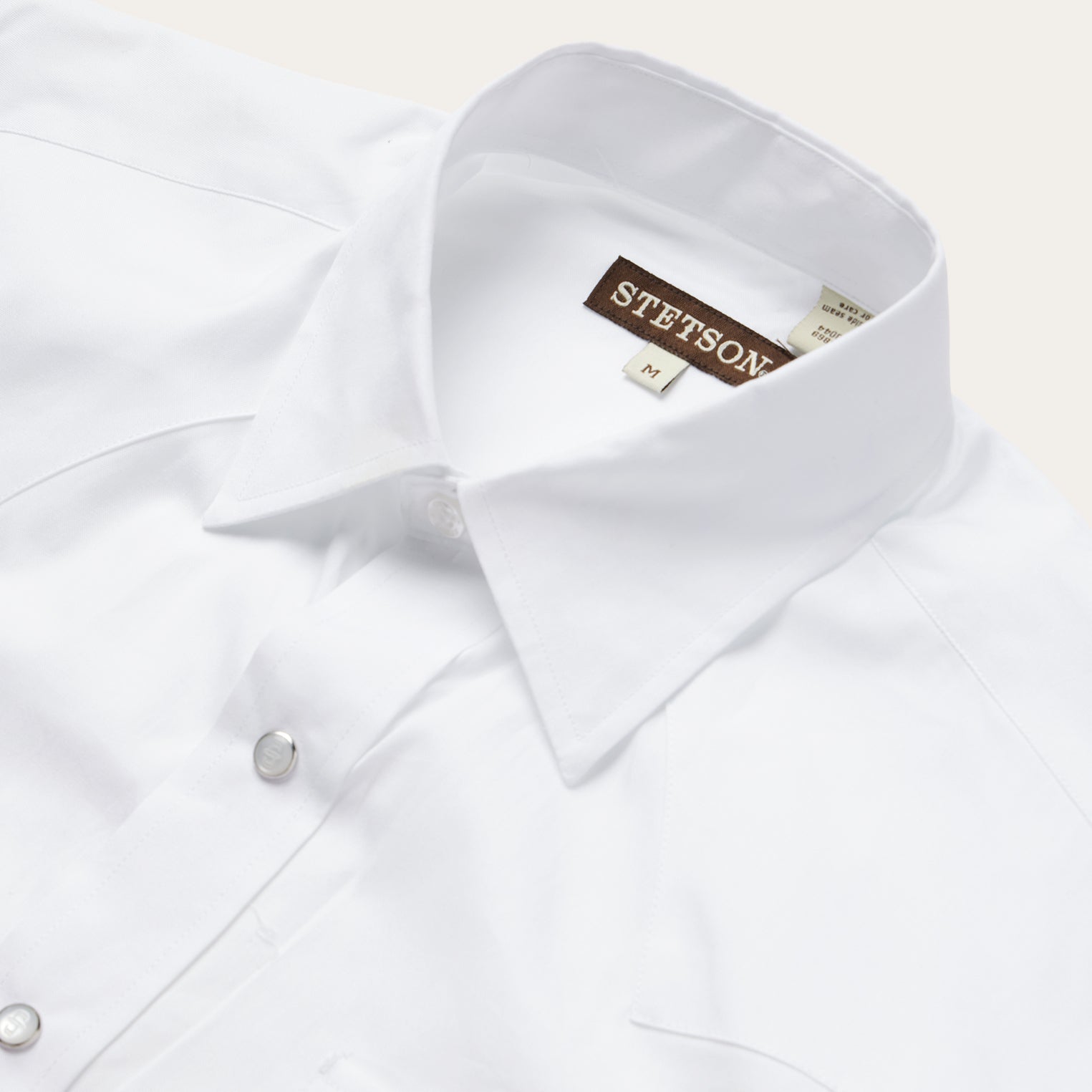 White Pinpoint Oxford Western Shirt | Stetson White