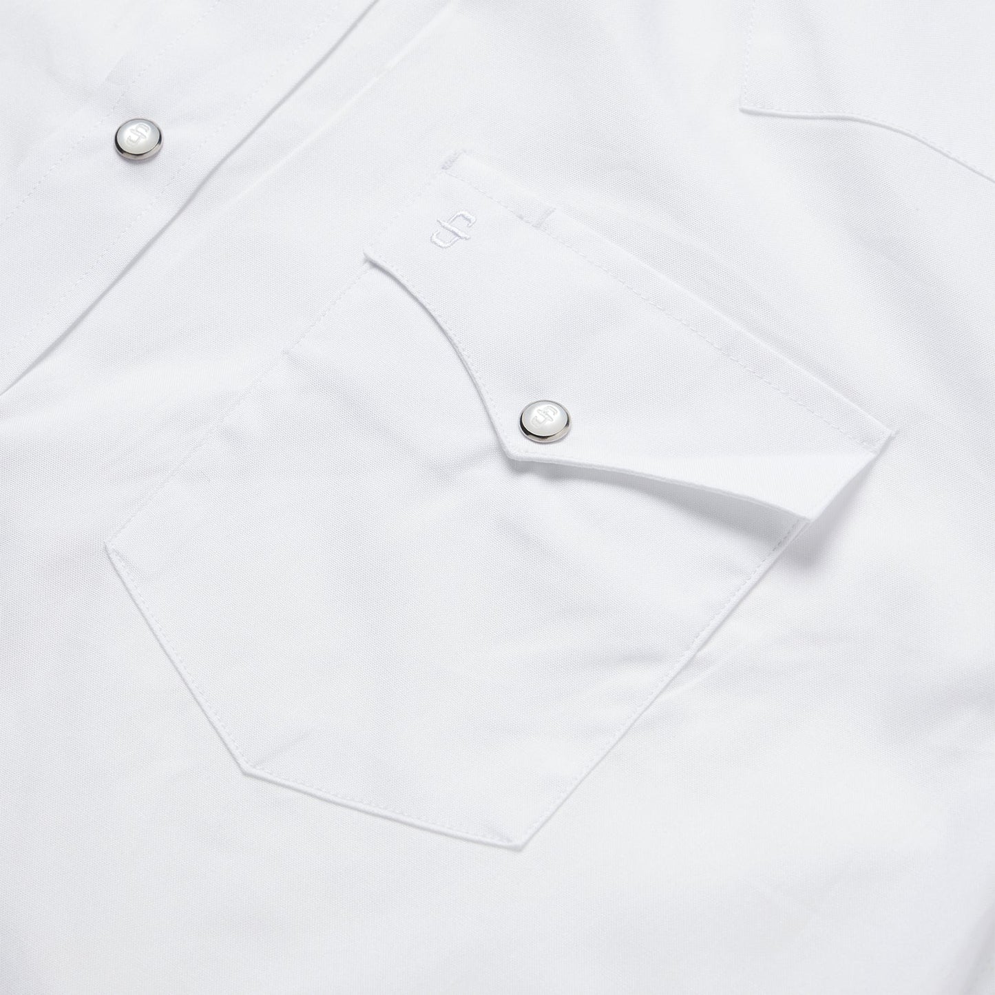 White Pinpoint Oxford Western Shirt | Stetson White