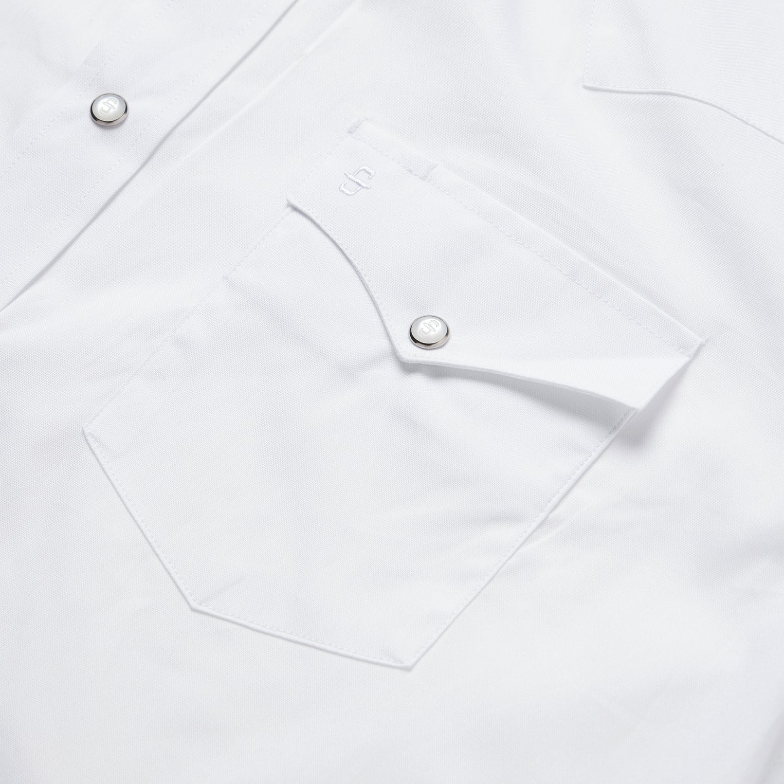 White Pinpoint Oxford Western Shirt | Stetson White