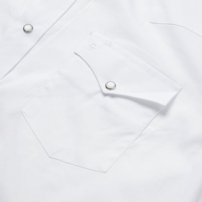 White Pinpoint Oxford Western Shirt | Stetson White