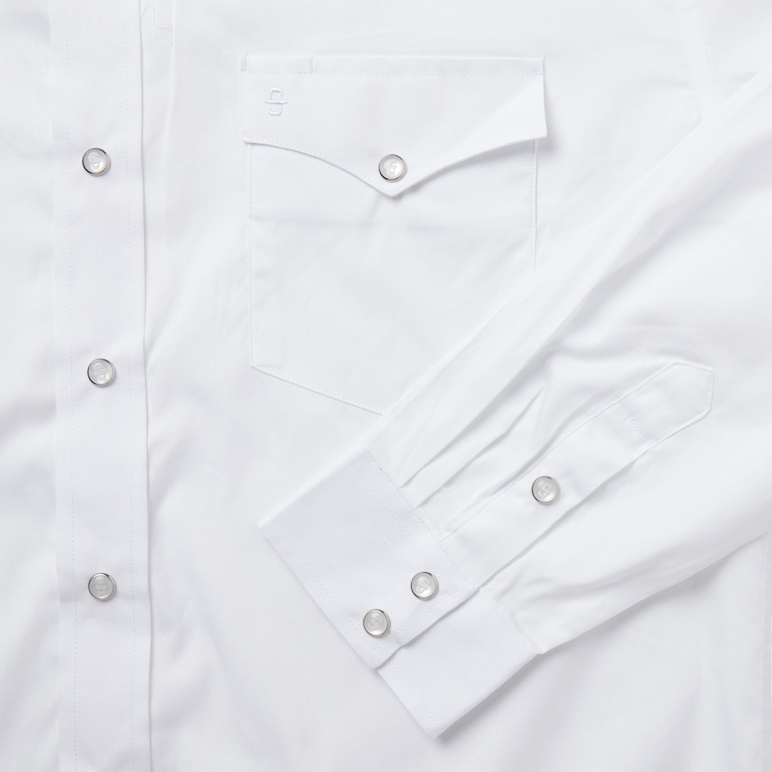White Pinpoint Oxford Western Shirt | Stetson White