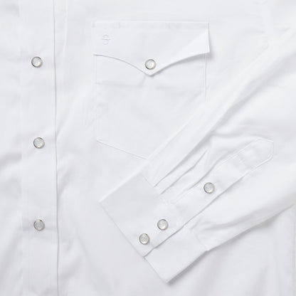 White Pinpoint Oxford Western Shirt | Stetson White