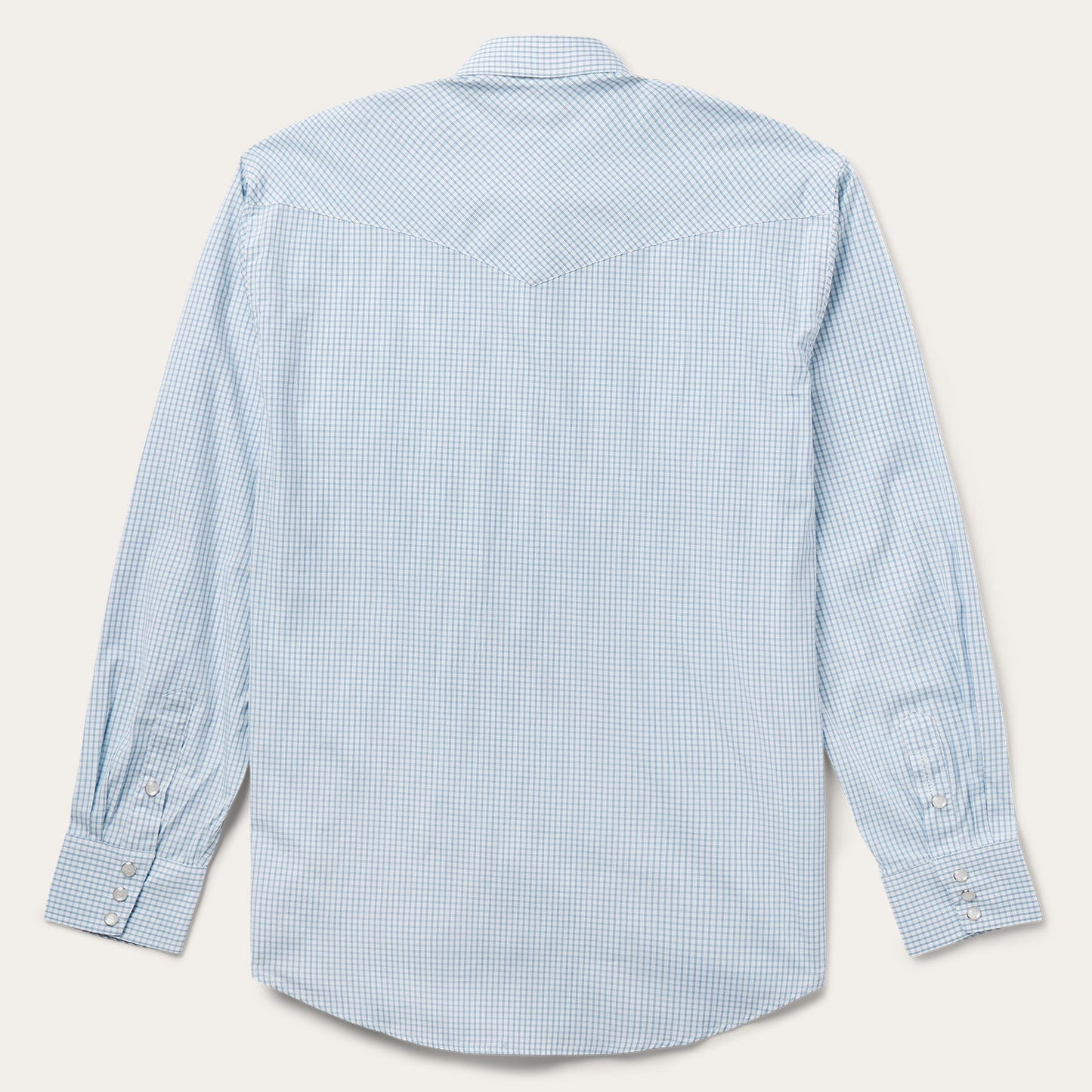 Two Stripe Check Western Shirt | Stetson Blue