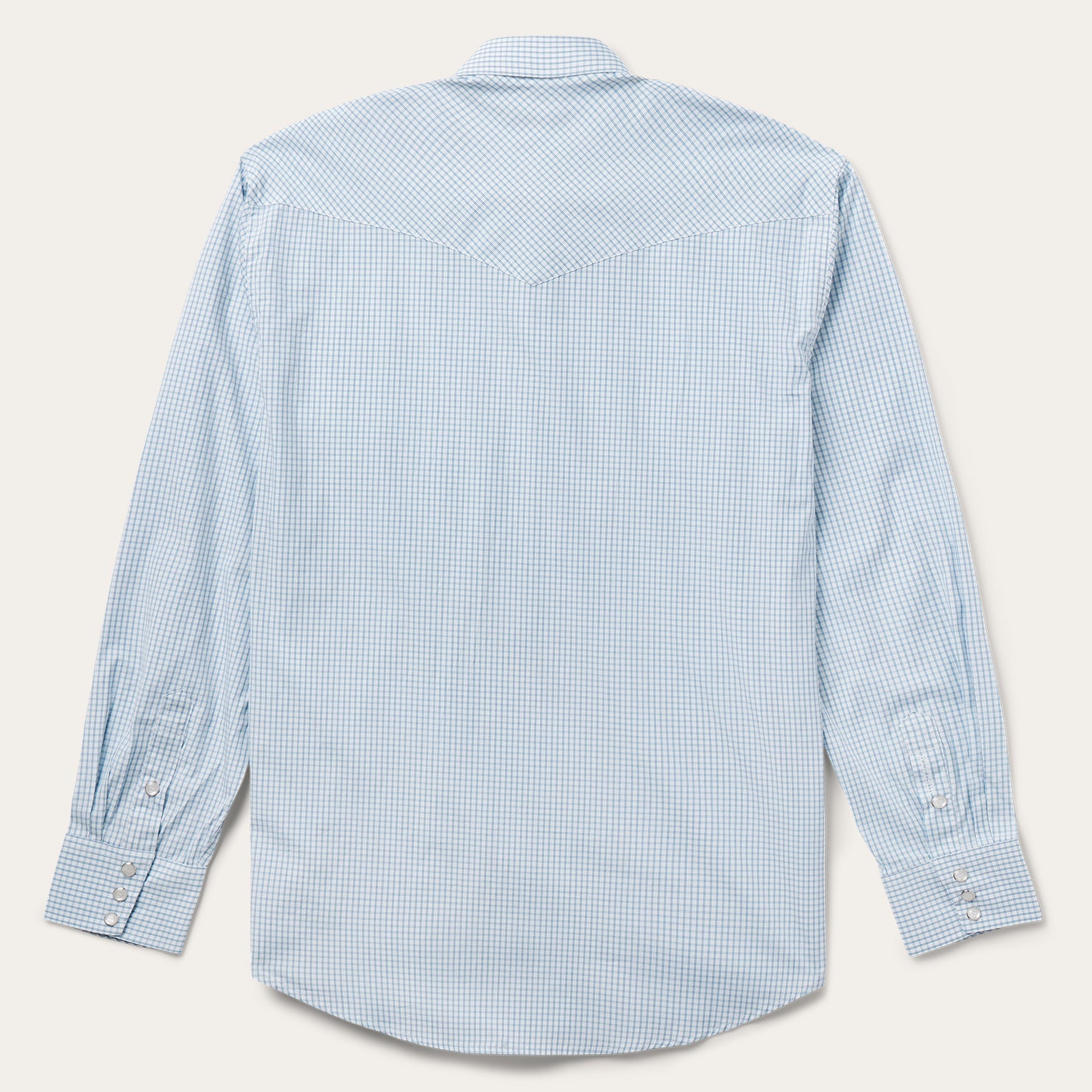 Two Stripe Check Western Shirt | Stetson Blue