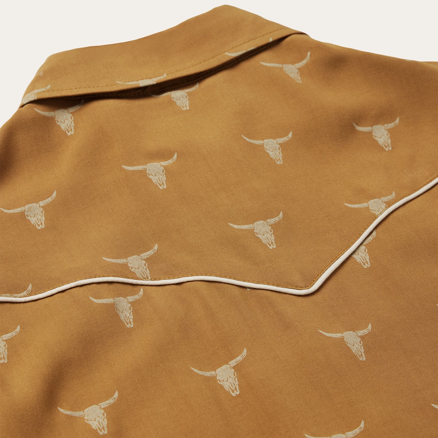 Mojave Longhorn Print Snap Western Shirt | Stetson Brown