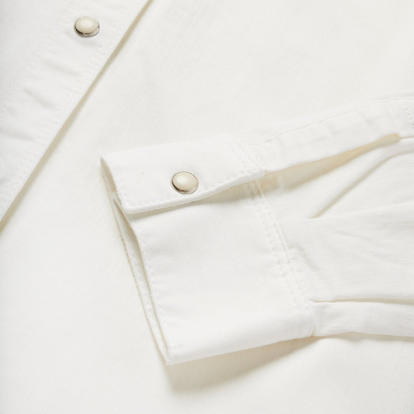 Western Embroidered Denim Shirt | Stetson White