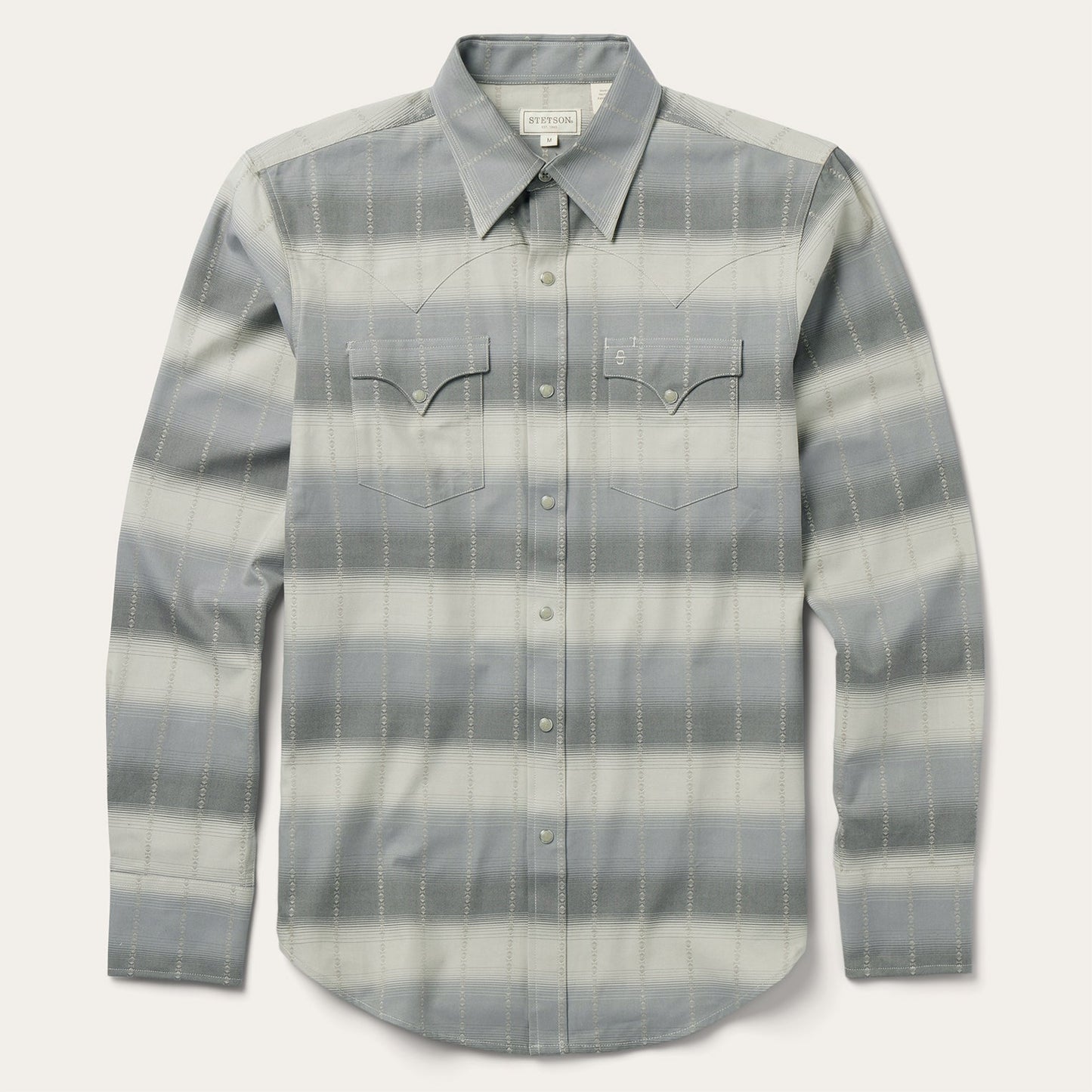 Serape Dobby Twill Western Shirt | Stetson Brown