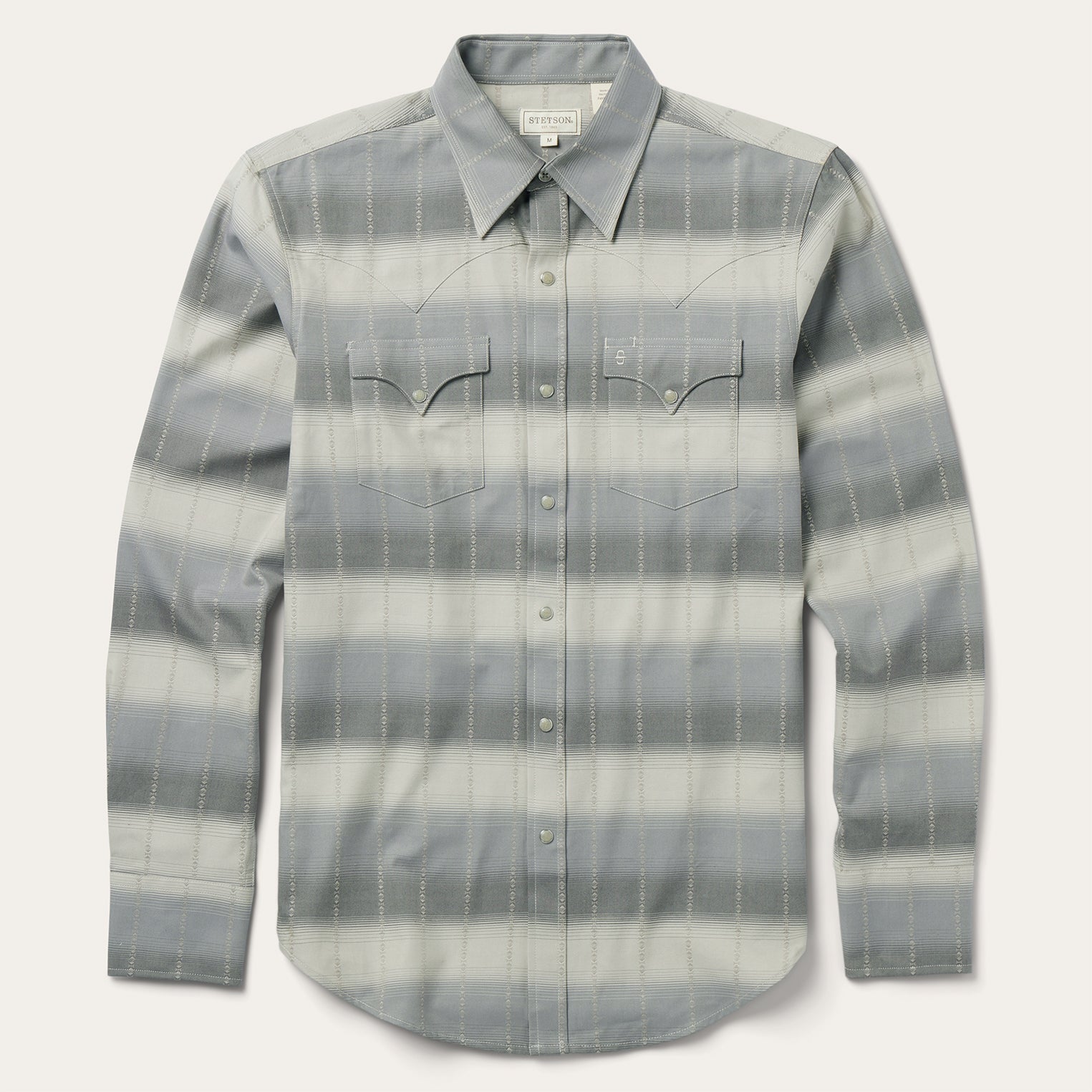 Serape Dobby Twill Western Shirt | Stetson Brown