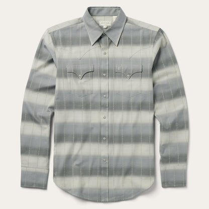 Serape Dobby Twill Western Shirt | Stetson Brown