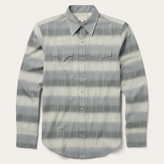 Serape Dobby Twill Western Shirt | Stetson Brown