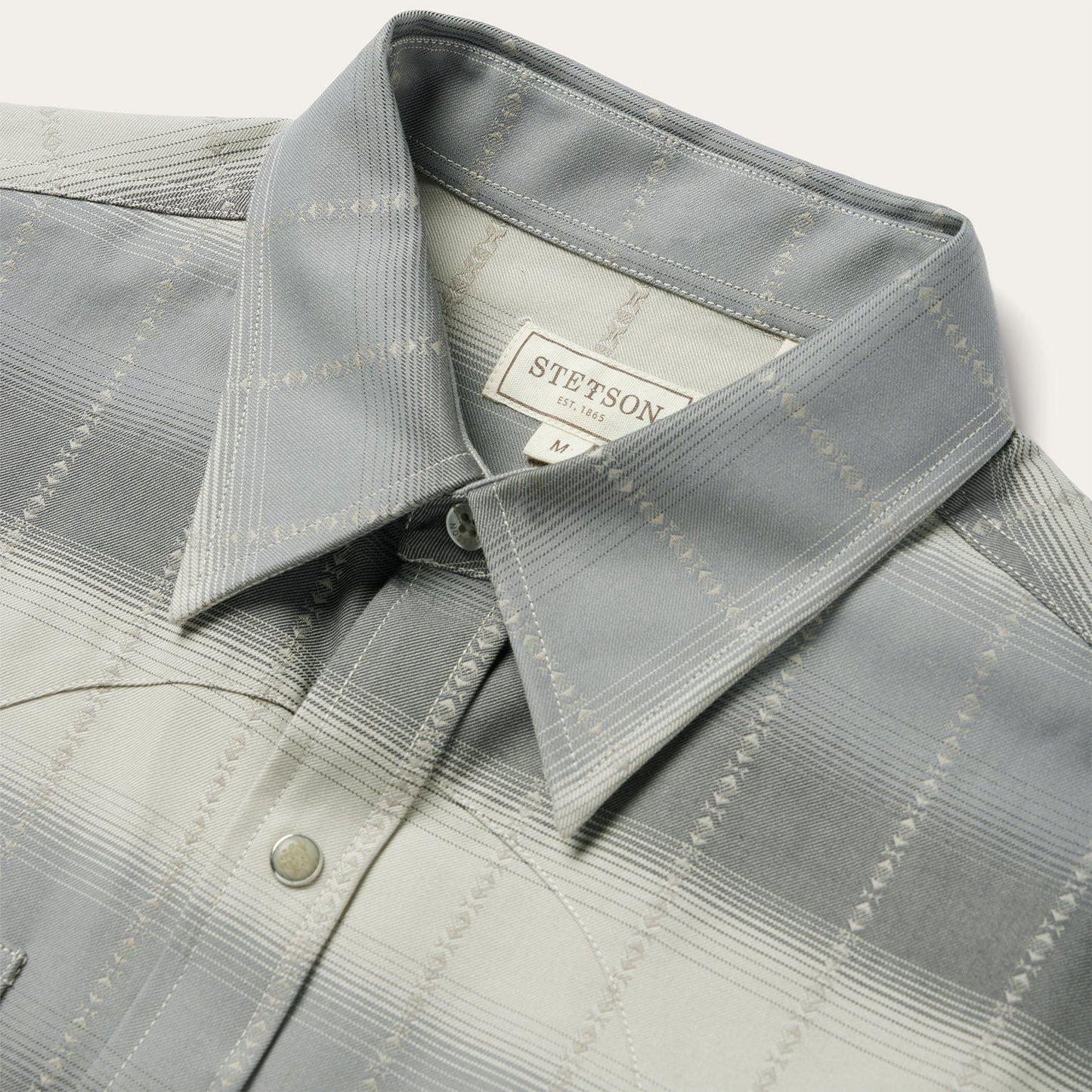 Serape Dobby Twill Western Shirt | Stetson Brown