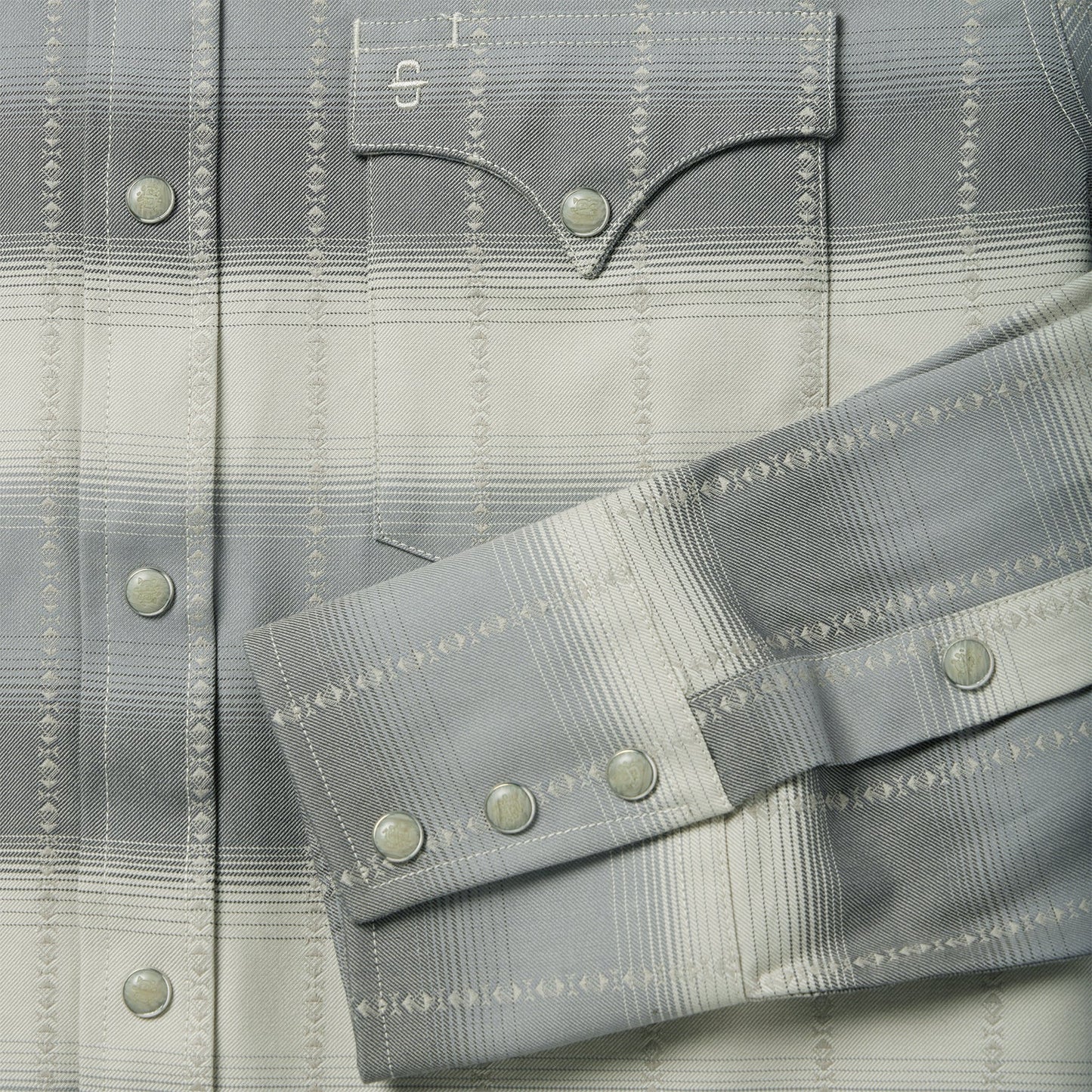 Serape Dobby Twill Western Shirt | Stetson Brown