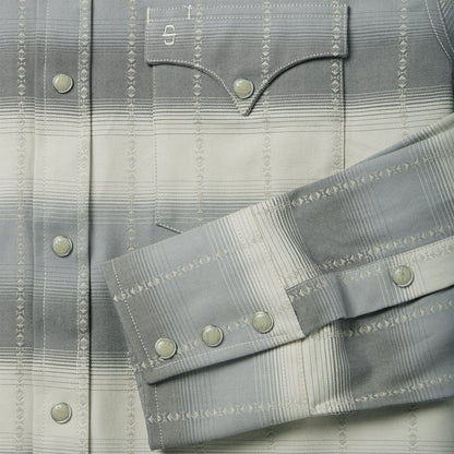 Serape Dobby Twill Western Shirt | Stetson Brown