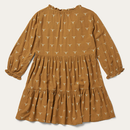 Mojave Longhorn Print Dress | Stetson Brown