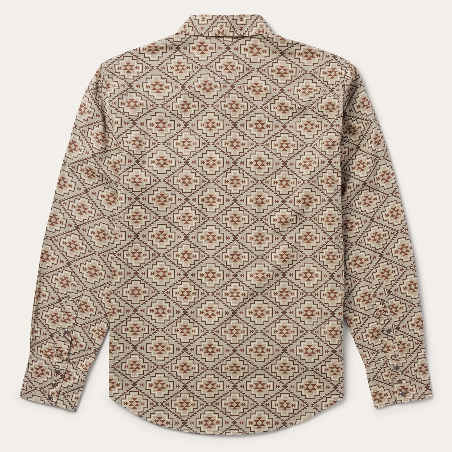 Brown Aztec Poplin Western Shirt | Stetson Brown