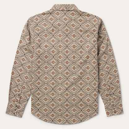 Brown Aztec Poplin Western Shirt | Stetson Brown