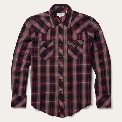 Red Marl Plaid Western Shirt | Stetson Red