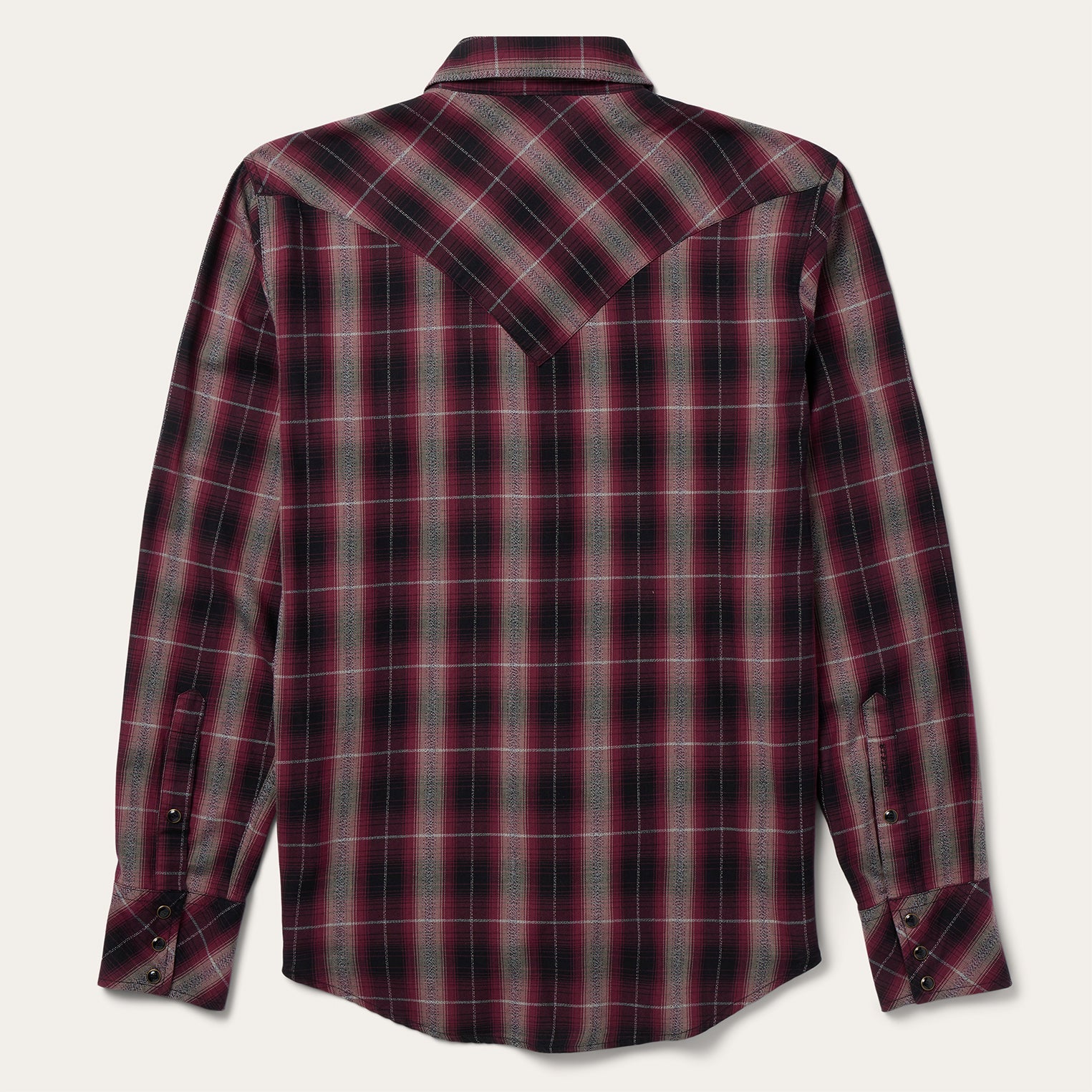 Red Marl Plaid Western Shirt | Stetson Red