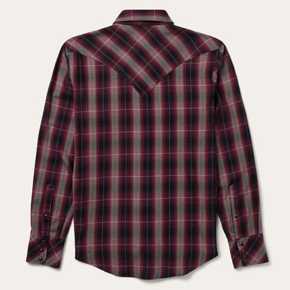 Red Marl Plaid Western Shirt | Stetson Red