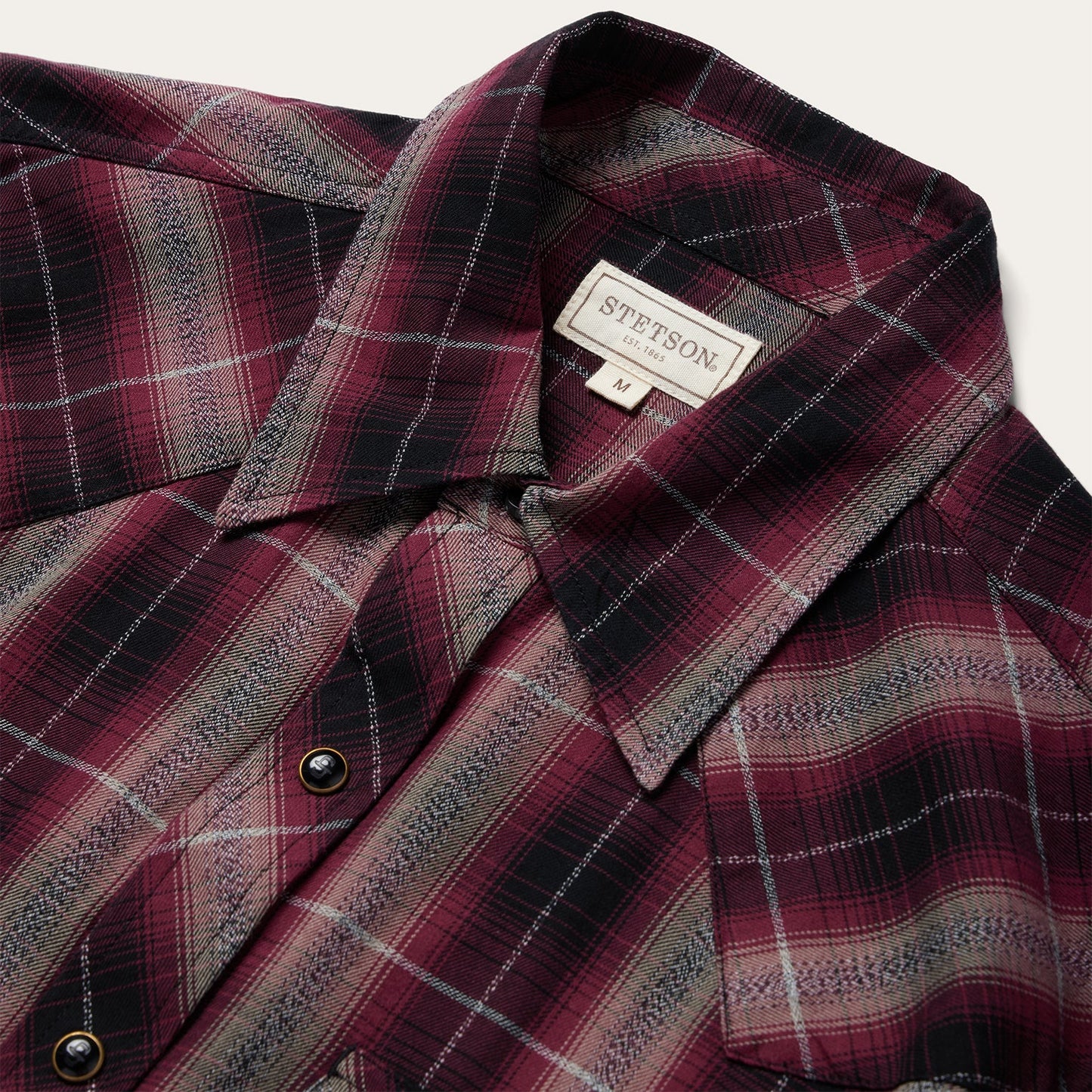 Red Marl Plaid Western Shirt | Stetson Red