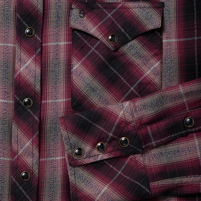 Red Marl Plaid Western Shirt | Stetson Red