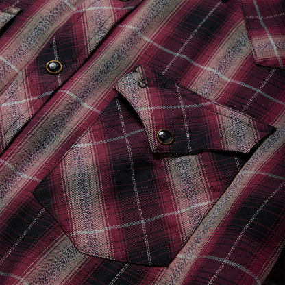 Red Marl Plaid Western Shirt | Stetson Red