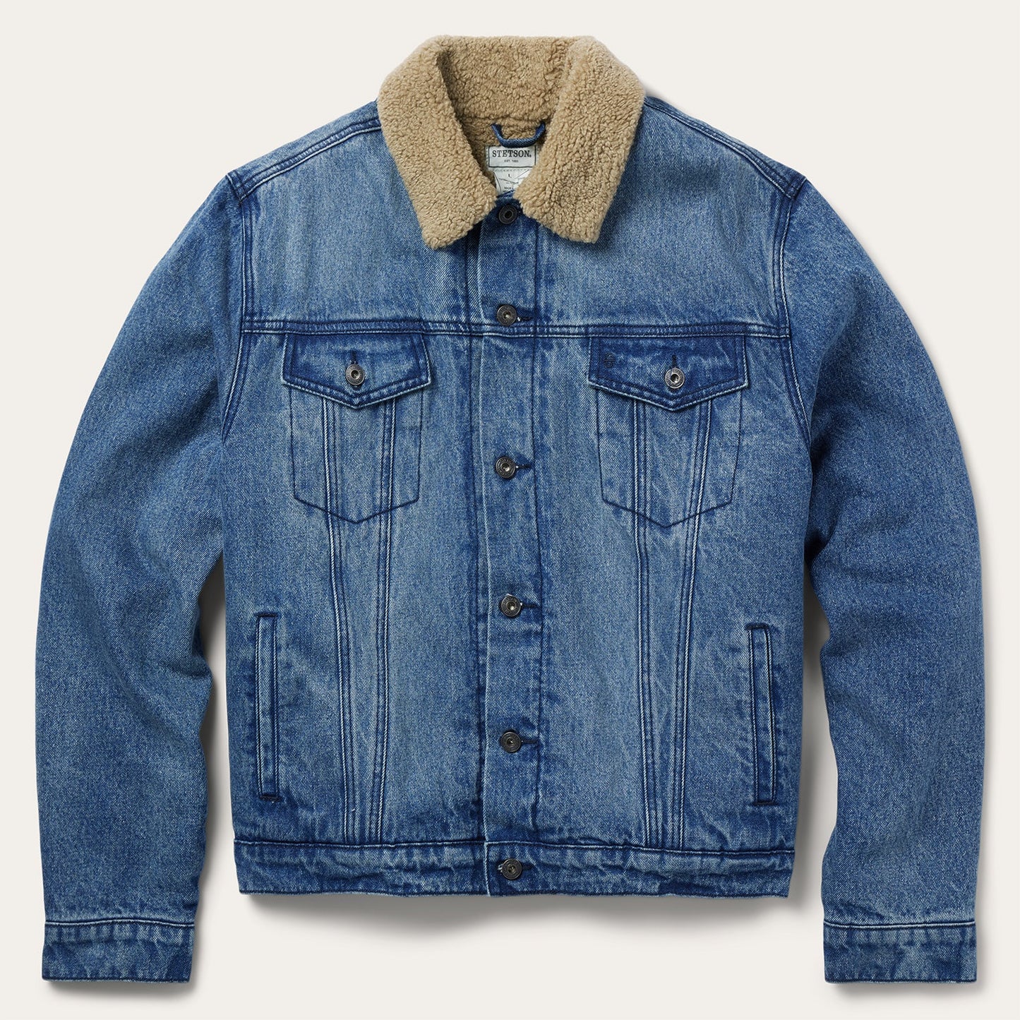 Denim Sherpa Jacket | Stetson Blue