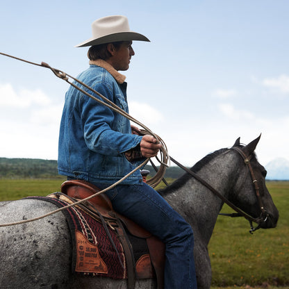 Denim Sherpa Jacket | Stetson Blue
